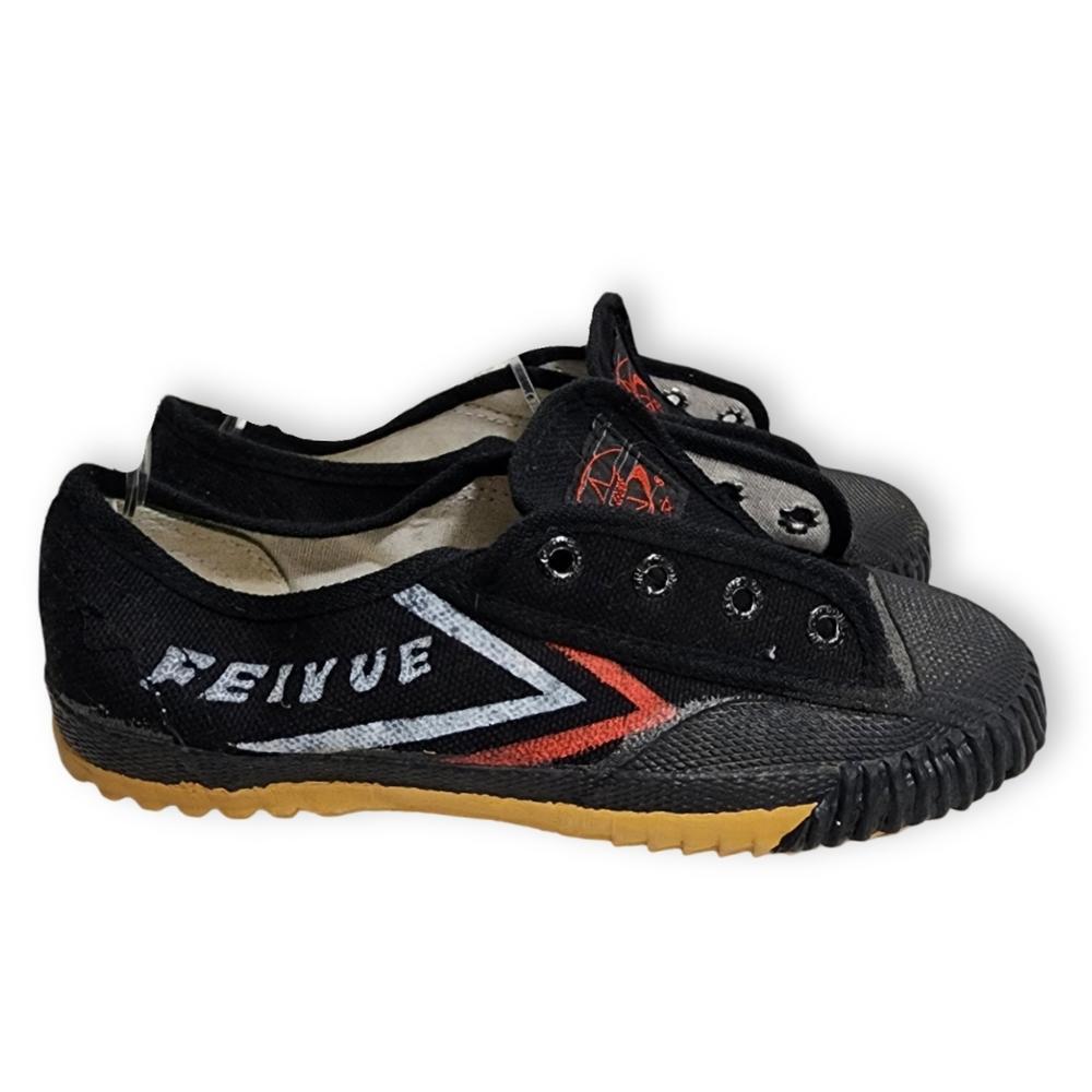 Feiyue Black and Red Kids Sneakers